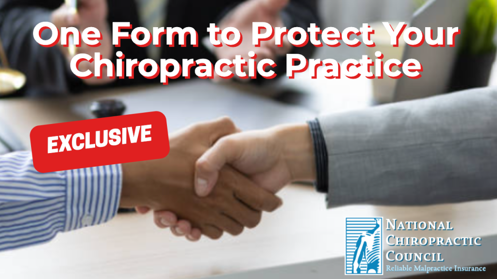 One Form to Protect Your Chiropractic Practice