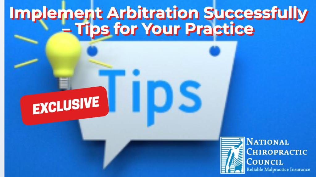 Implement Arbitration Successfully – Tips for Your Practice
