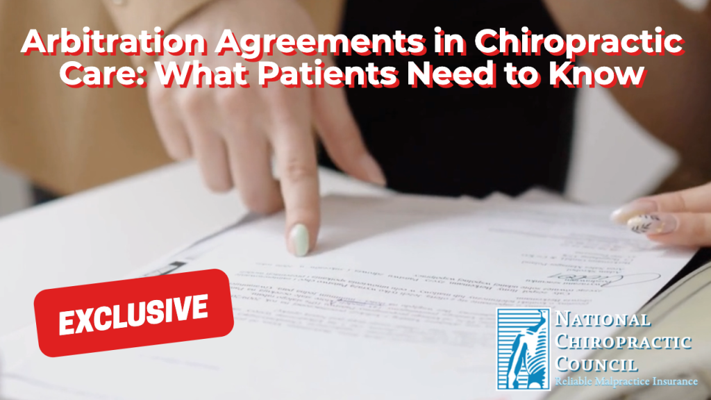 Arbitration Agreements in Chiropractic Care: What Patients Need to Know