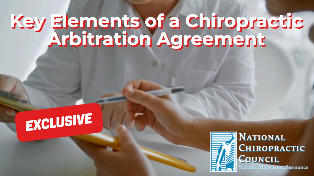 Key Elements of a Chiropractic Arbitration Agreement